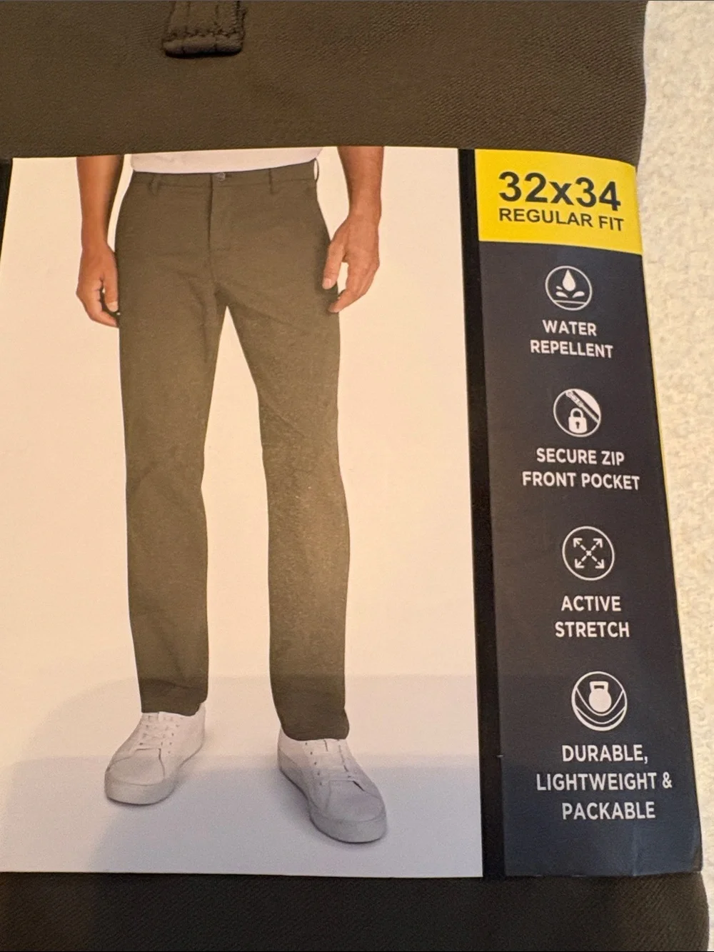 Weatherproof Olive Green Flex Flatfront Chinos